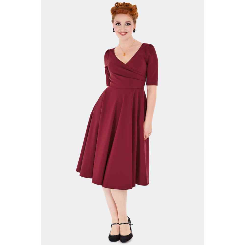 Voodoo Vixen - Crossbody Flare Kleid - Rot